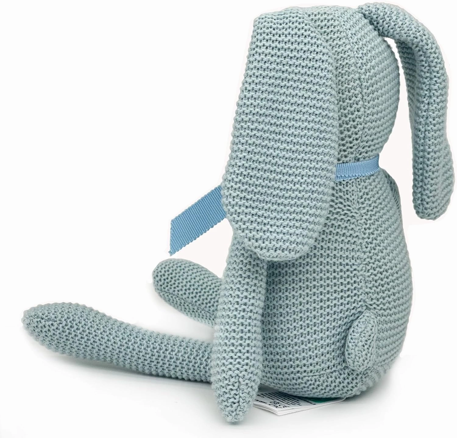 100% Organic Cotton Baby Toys Bunny Rabbit Stuffed Animals for Newborn 7.1" (Blue)