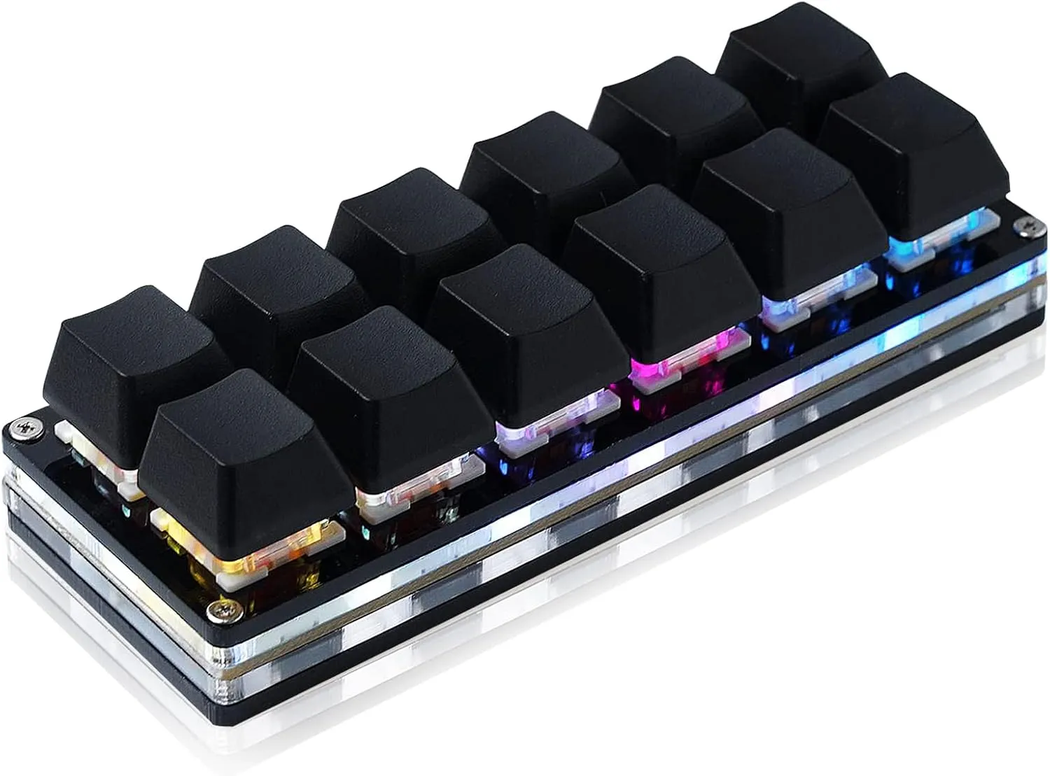 12 Key Mechanical Gaming Keyboard One Handed Keypad USB-C Wired OSU Keypad Programmable and Hot Swappable Keyboard.
