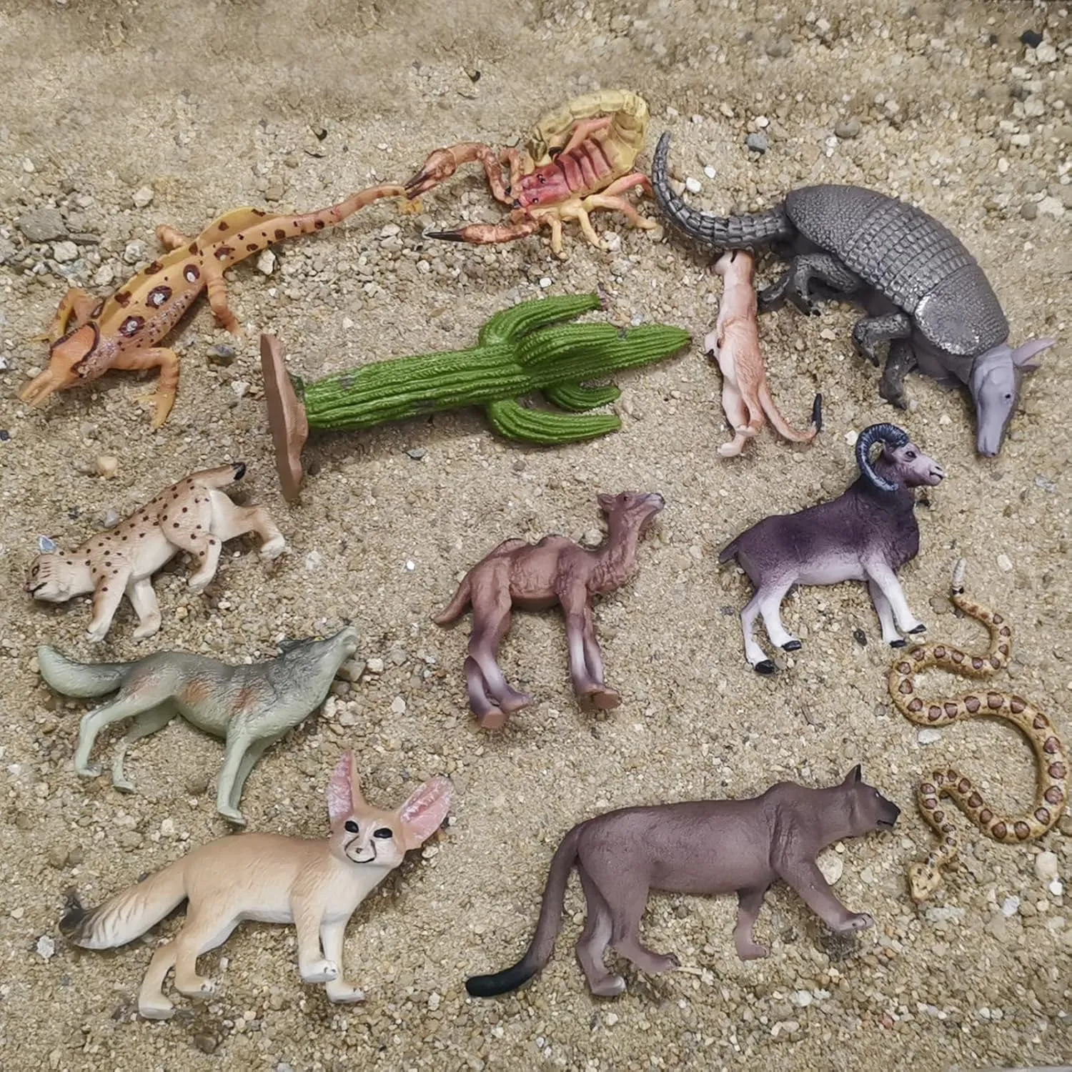 12-Piece Desert Animals Figurines Set - 6 Inch Realistic Toys for Kids, Toddlers, School Projects, Birthday Gifts, and Party Favors