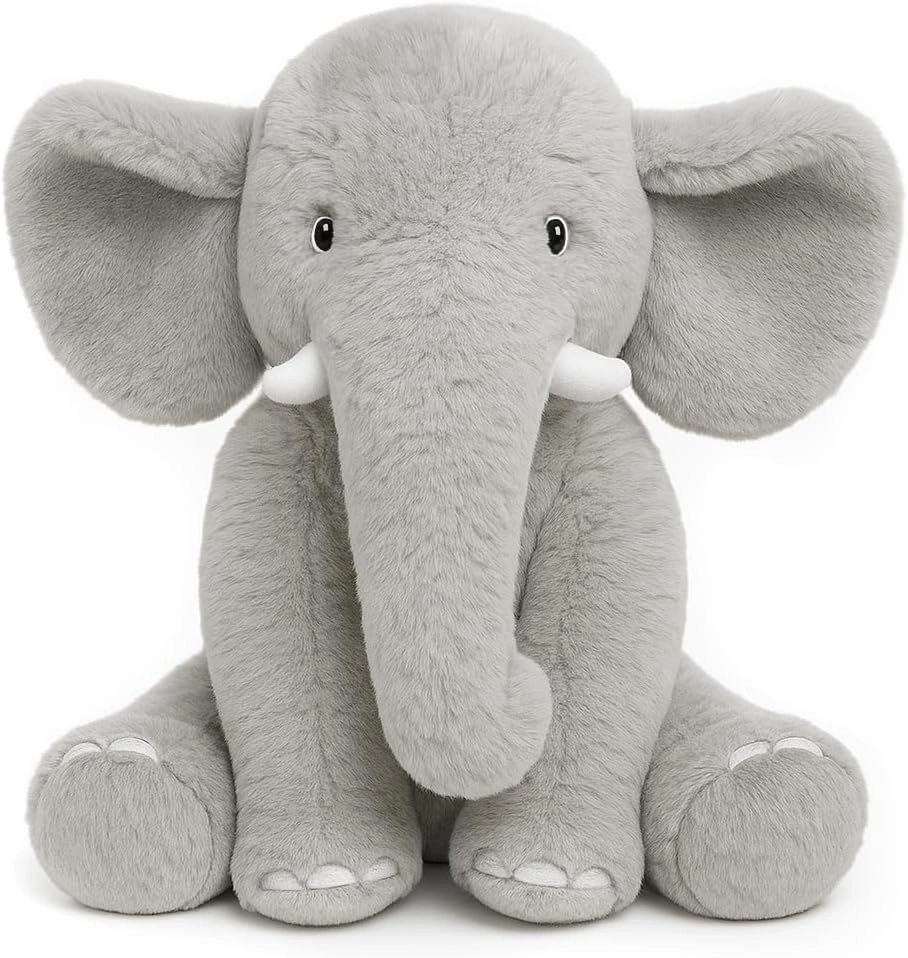 13" Gray Elephant Stuffed Animal - Plush Toy for Boys, Girls, Kids, Baby Shower, Bedtime, Birthday