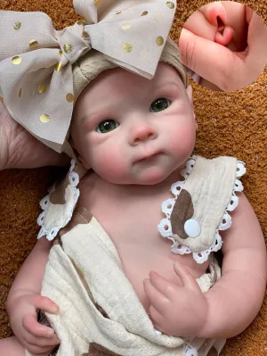 18inch Bettie Girl Doll Can Open Mouth Anatomically Correct Silicone Baby Dolls Realistic Full Solid Silicone Body Newborn Dolls Flexible