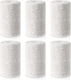 45ft - 211ft Plaster Cloth Rolls White Gauze Strips Wrap Bandages for Craft Belly Cast Mask Making Body Molds Scenery Art(4inch x 91 Feet, White)