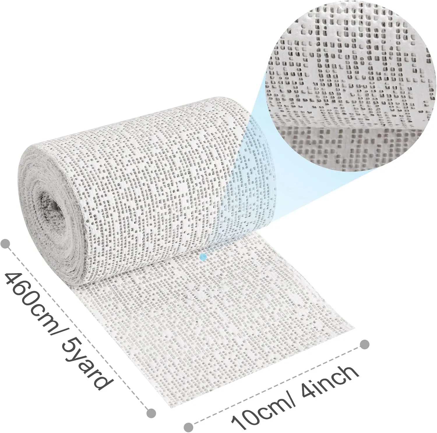 45ft - 211ft Plaster Cloth Rolls White Gauze Strips Wrap Bandages for Craft Belly Cast Mask Making Body Molds Scenery Art(4inch x 91 Feet, White)