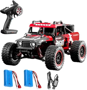 4WD RC Truck, C8805 High-Speed 1/14 Hobby RC Truck for Adults, High Speed 30MPH Remote Control 4X4 Car, All Terrain Rock Crawler Truck for Adults 4X4 Off-Road Racing Car with 2 Batteries