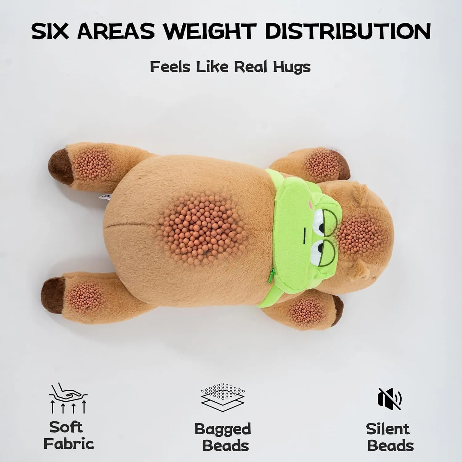 5 Pounds Weighted Capybara Stuffed Animals 23.6Inch Large Weighted Capybara Plush,Huggable Companion for Kids & Adults, Gift for Thanksgiving, Christmas and Birthday.