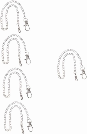 5pcs Pocket Watch Chain Fob Watches Chains Wallet Men Suit Vest Chain Poster Suit Chain Fathers Day Watch Merch Chain Belt Pant Token Accessories Plush The Chain Silver Metal