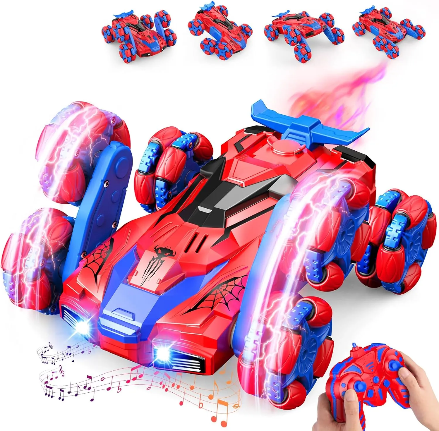 6WD Remote Control Car, Toys for 6-12 Year Old Boys 2.4GHz RC Car Electric Rechargeable Racing Drift Cars Toys for Ages 6 7 8 9 10 11 12 Halloween Xmas Birthday Gifts for Boys