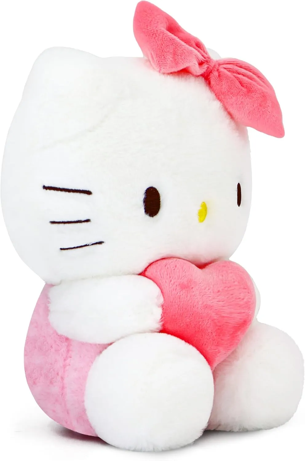 9" Cat Plush with Hearts Love, Kawaii Cat Stuffed Animal Pillow Soft Animal Stuffy Doll Toys Valentine’s Day Gifts for Girlfriend (Heart-D) (White)