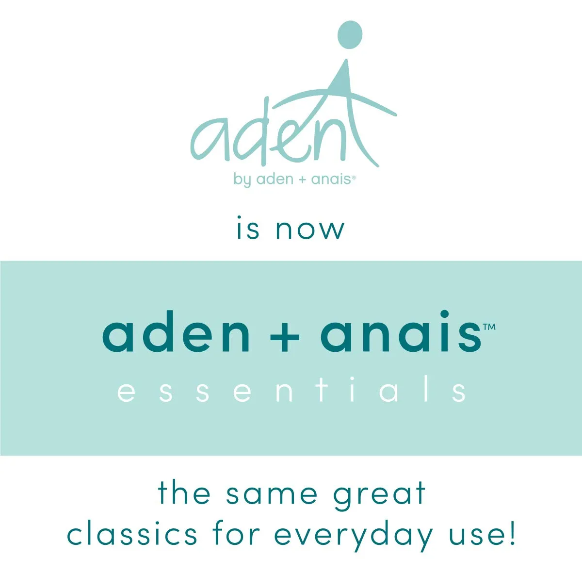 aden   anais Essentials Classic Lovey, Cotton Muslin Bunny, Solid Winter Sky