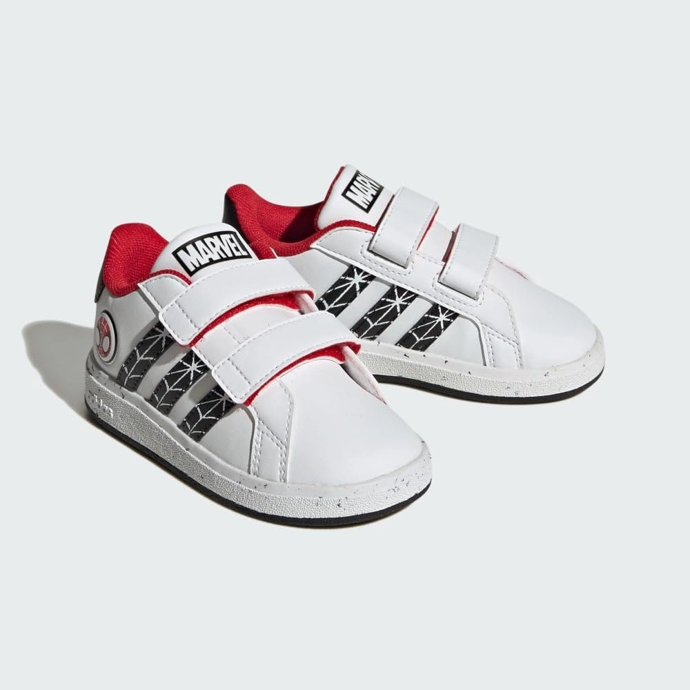 adidas Infant Boys Grand Court Spider-Man Cf Sneakers Shoes Casual - White