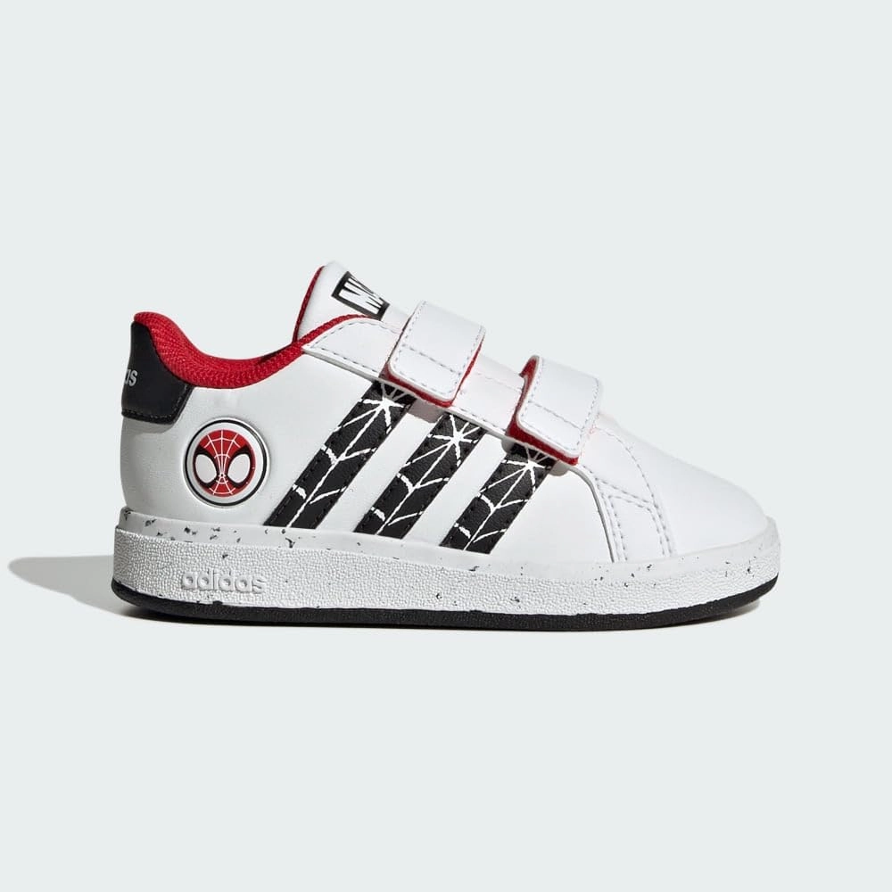 adidas Infant Boys Grand Court Spider-Man Cf Sneakers Shoes Casual - White