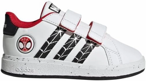adidas Infant Boys Grand Court Spider-Man Cf Sneakers Shoes Casual - White