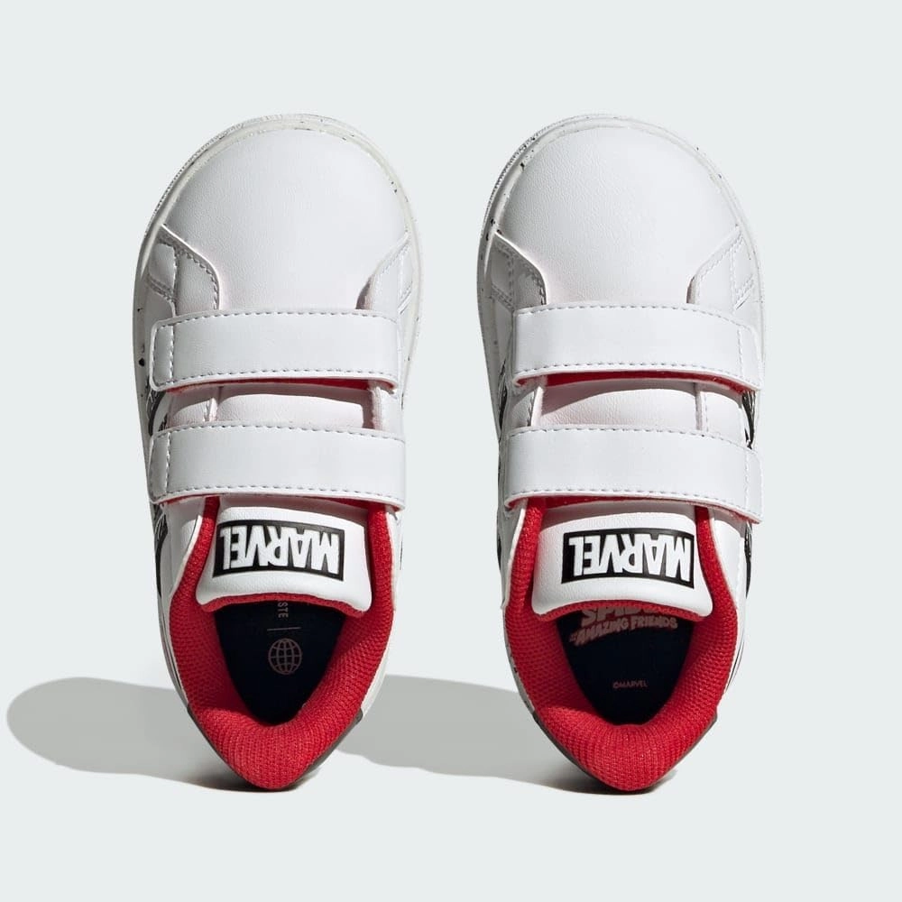 adidas Infant Boys Grand Court Spider-Man Cf Sneakers Shoes Casual - White