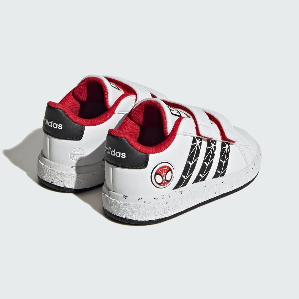 adidas Infant Boys Grand Court Spider-Man Cf Sneakers Shoes Casual - White