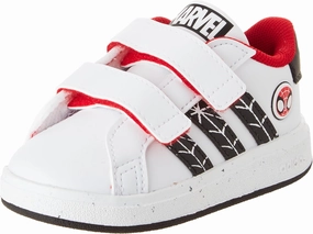 adidas Infant Boys Grand Court Spider-Man Cf Sneakers Shoes Casual - White