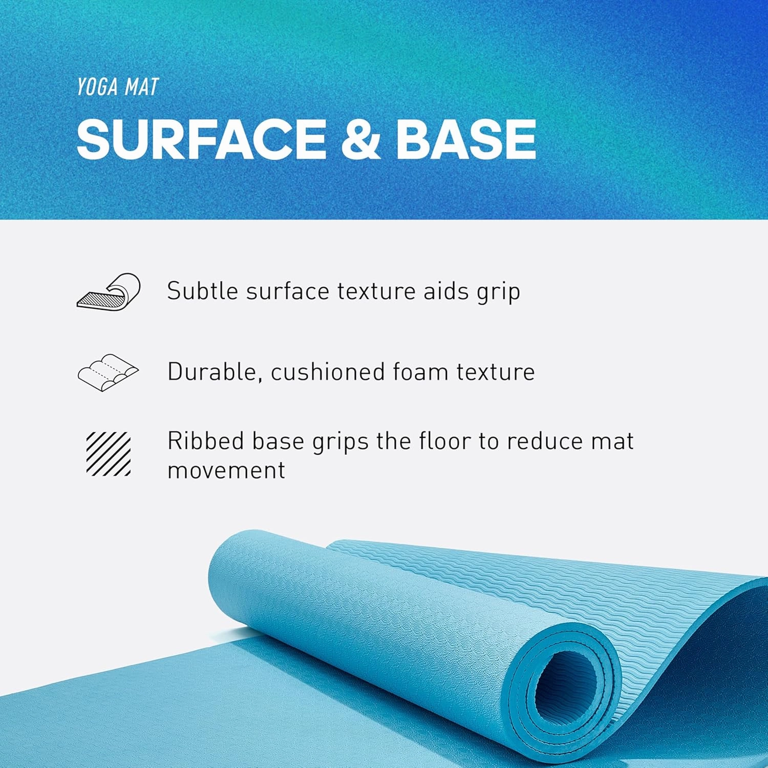 adidas Yoga Mat - Eco Friendly - Non Slip, Durable Textured Surface