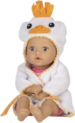 ADORA Bath Time Baby Tots Collection, 8.5" Baby Doll and Clothes Set, Made with Fresh Powder Scent, Machine Washable and Exclusive QuickDri Vinyl Body, Birthday Gift for Ages 1  - Ducky