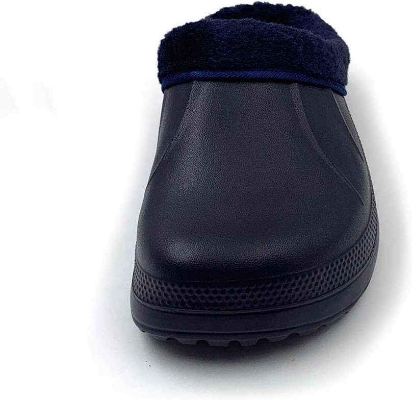 Amoji Fur Lined Clogs Fleece Garden Slippers House Home Winter Clogs Shoes
