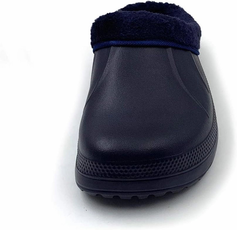 Amoji Fur Lined Clogs Fleece Garden Slippers House Home Winter Clogs Shoes