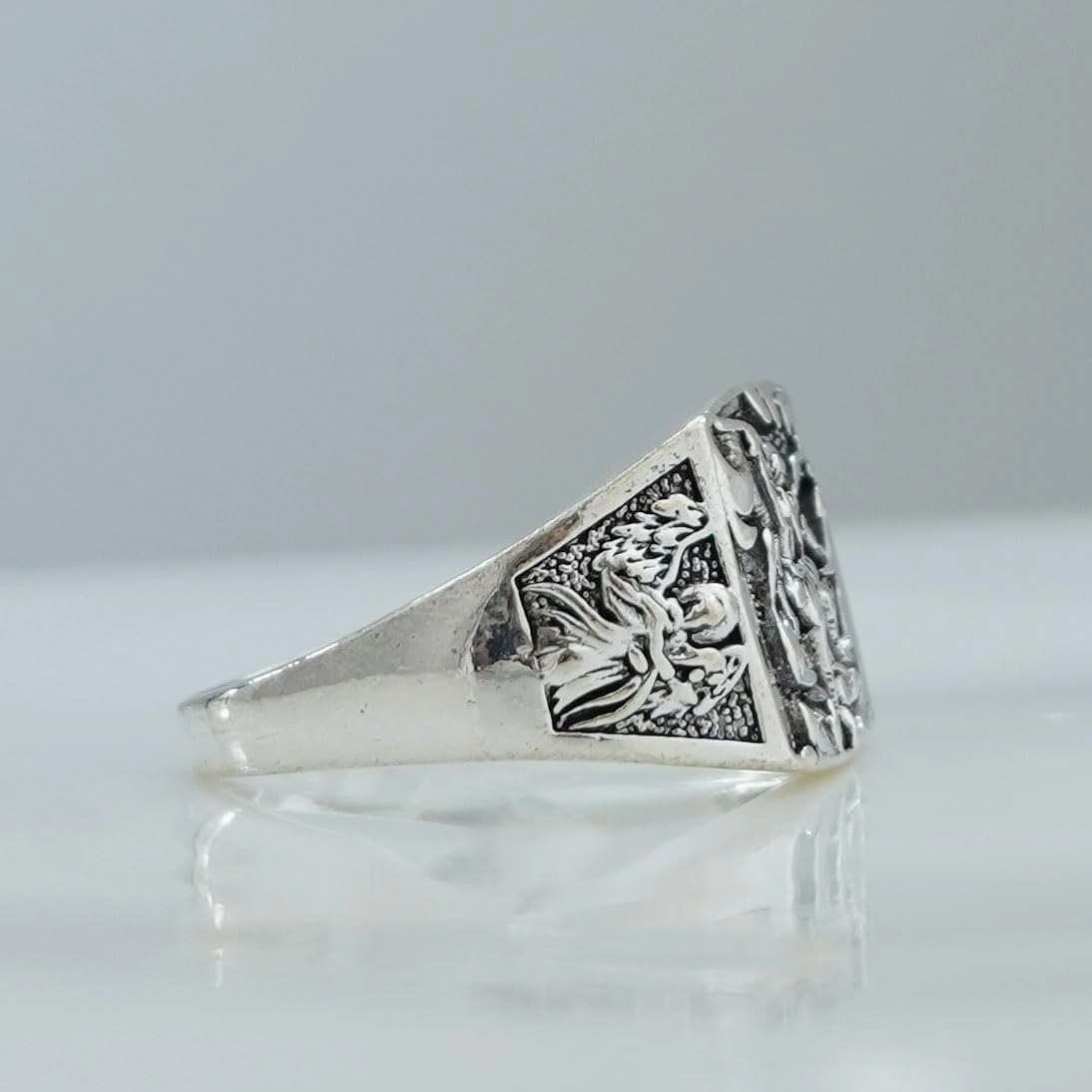 Angel Sword Ring - Retro Hip Hop Punk Angel Wings Band for Men