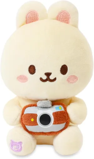 Anirollz Stuffed Animal Plush Toy – 6" Small Sitting Plush Doll Soft, Squishy, Warm, Cute, Comfort, Safe Birthday Bunny Rabbit Character with Camera Bunniroll