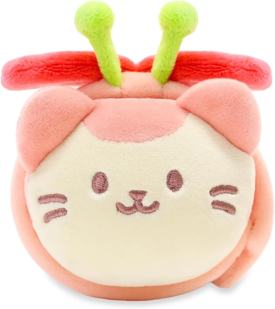 Anirollz Stuffed Animal Plush Toy – 6" Small Spring Outfitz Plush Doll | Soft, Squishy, Warm, Cute, Comfort, Safe | Birthday Gift Pillow with Kitty Cat in Butterfly Kittiroll