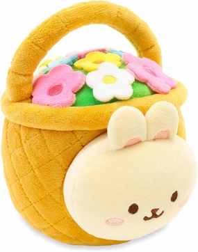 Anirollz Stuffed Animal Plush Toy – 6" Small Spring Outfitz Plush Doll | Soft, Squishy, Warm, Cute, Comfort, Safe | Birthday Gift Pillow with Bunny Rabbit in Flower Basket Bunniroll