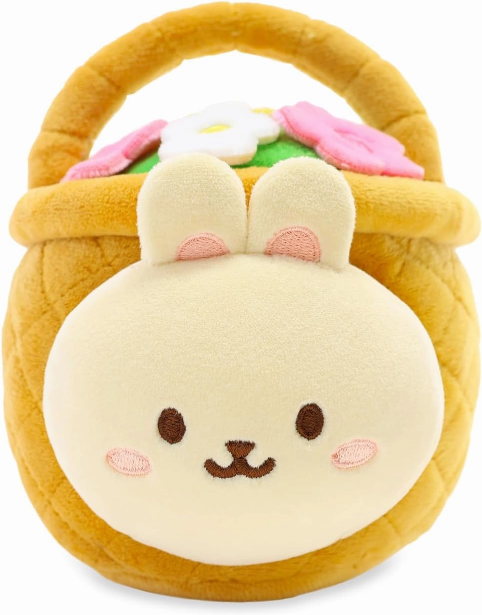 Anirollz Stuffed Animal Plush Toy – 6" Small Spring Outfitz Plush Doll | Soft, Squishy, Warm, Cute, Comfort, Safe | Birthday Gift Pillow with Bunny Rabbit in Flower Basket Bunniroll