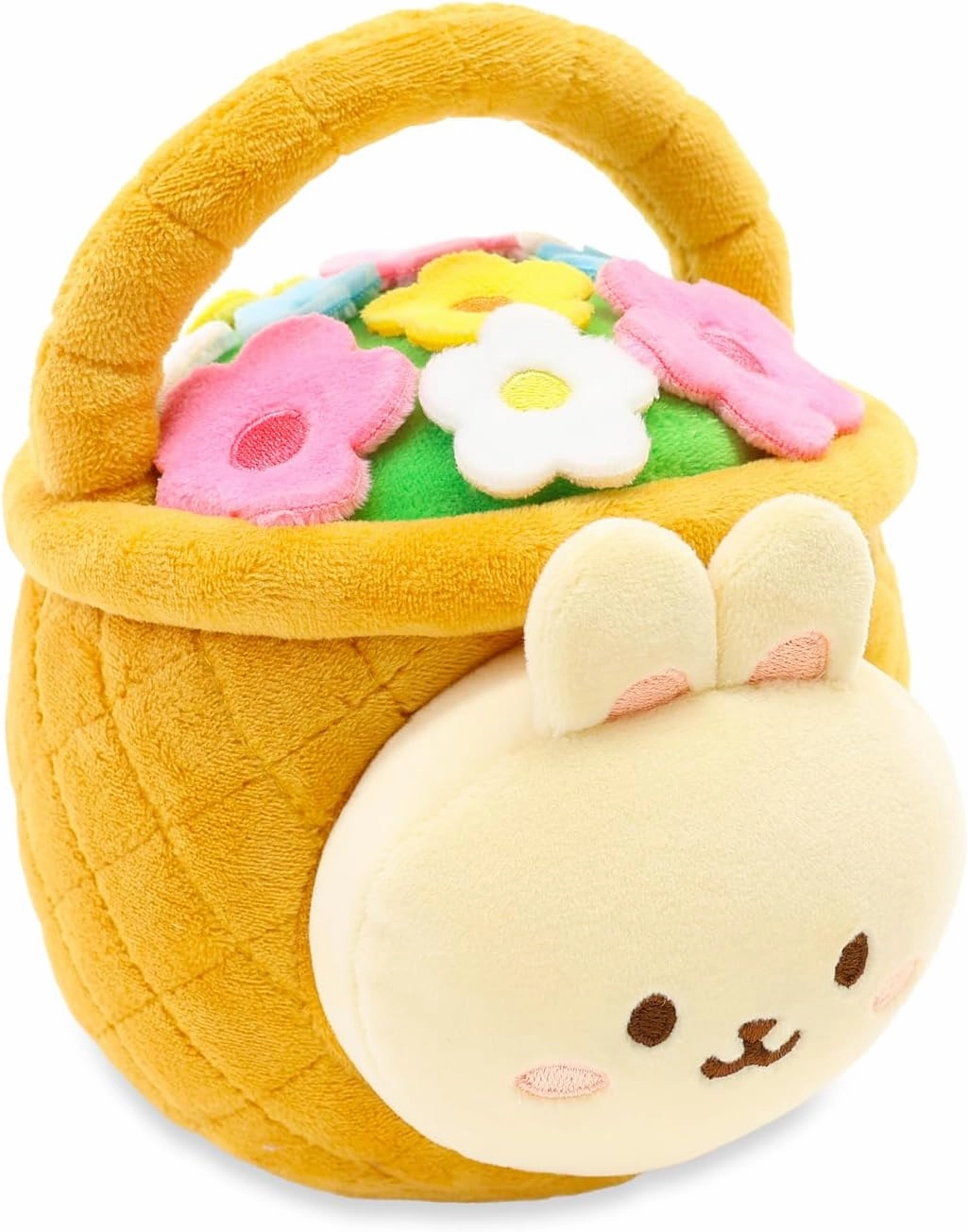 Anirollz Stuffed Animal Plush Toy – 6" Small Spring Outfitz Plush Doll | Soft, Squishy, Warm, Cute, Comfort, Safe | Birthday Gift Pillow with Bunny Rabbit in Flower Basket Bunniroll