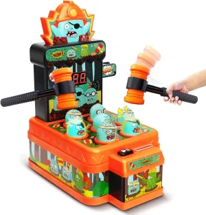 Arcade Game Toys for 3 Year Old, Whack Game Mole, Mini Electronic Interactive Hammering & Pounding Toys, Gift Idea for Toddler Kids Boys Girls Ages 3 4 5 6 7 8 , Cartoon Zombie Style Fun Halloween Toy