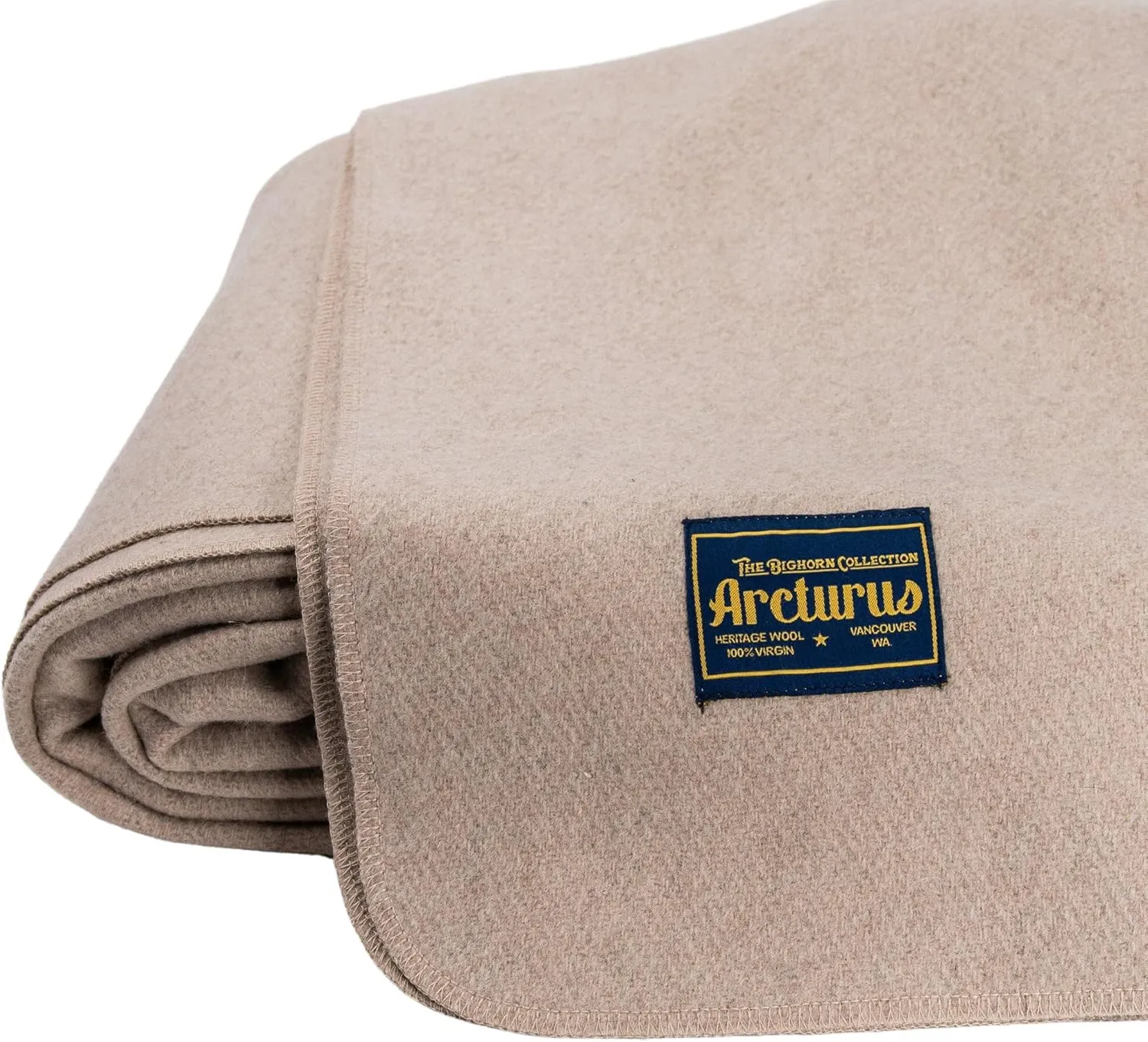 Arcturus Bighorn 100% Virgin Wool Blanket | Heirloom-Quality Wool Bedding for Home & Cabin | Warm, Thick & Durable (King Size, Ivory)