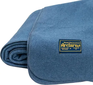 Arcturus Bighorn 100% Virgin Wool Blanket | Heirloom-Quality Wool Bedding for Home & Cabin | Warm, Thick & Durable (King Size, Steel Blue)