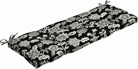 Arden Selections Outdoor Plush Modern Tufted Bench Cushion, 48 x 18, Water Repellent, Fade Resistant, Tufted Bench Cushion for Bench and Swing 48 x 18, Ashland Black Jacobean