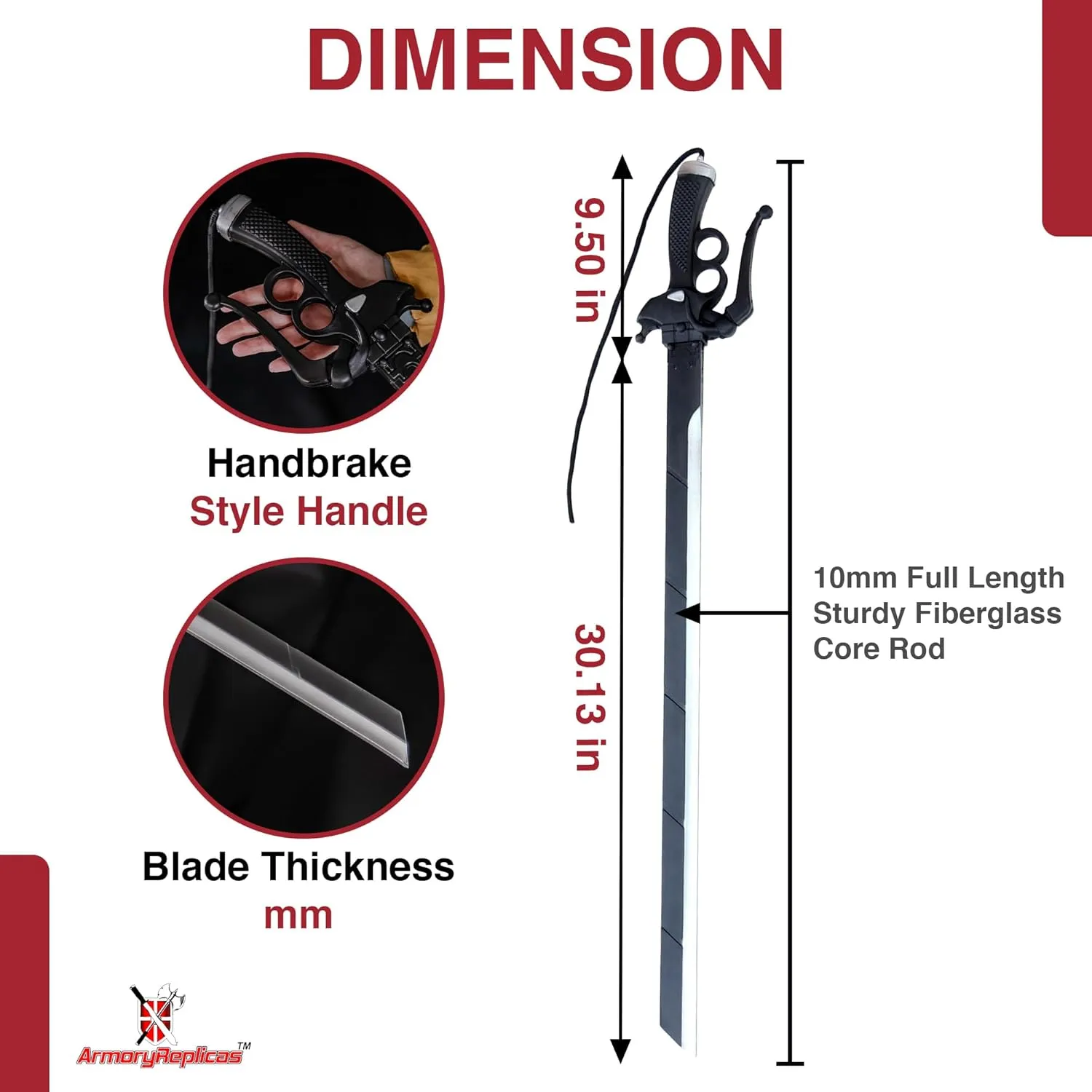 Armory Replicas™ Foam Sword Set with Belt – 42.5" Elucidator & Dark Repulser for Cosplay & Display