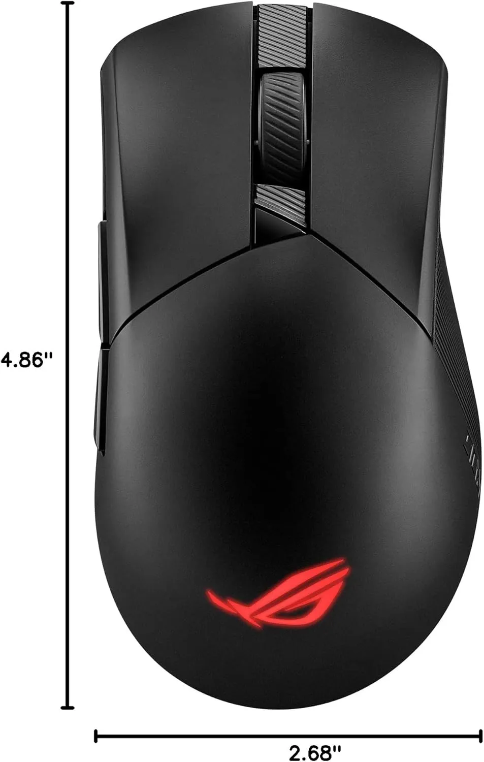 ASUS ROG Gladius III Wireless AimPoint Gaming Mouse, Connectivity (2.4GHz RF, Bluetooth, Wired), 36000 DPI Sensor, 6 programmable Buttons, ROG SpeedNova, Replaceable switches, Paracord Cable, Black