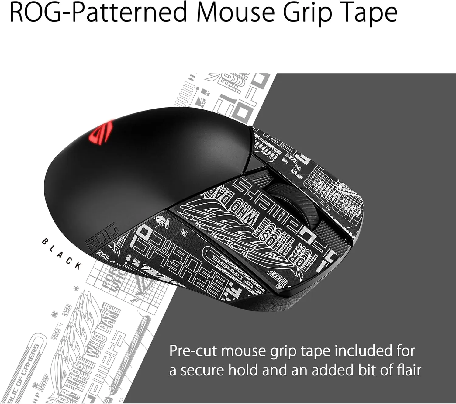 ASUS ROG Gladius III Wireless AimPoint Gaming Mouse, Connectivity (2.4GHz RF, Bluetooth, Wired), 36000 DPI Sensor, 6 programmable Buttons, ROG SpeedNova, Replaceable switches, Paracord Cable, Black