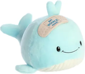 Aurora® Witty JUST Sayin'™ Get Whale Soon™ Stuffed Animal - Expressive Characters - Quirky Gift Ideas - Blue 11 Inches