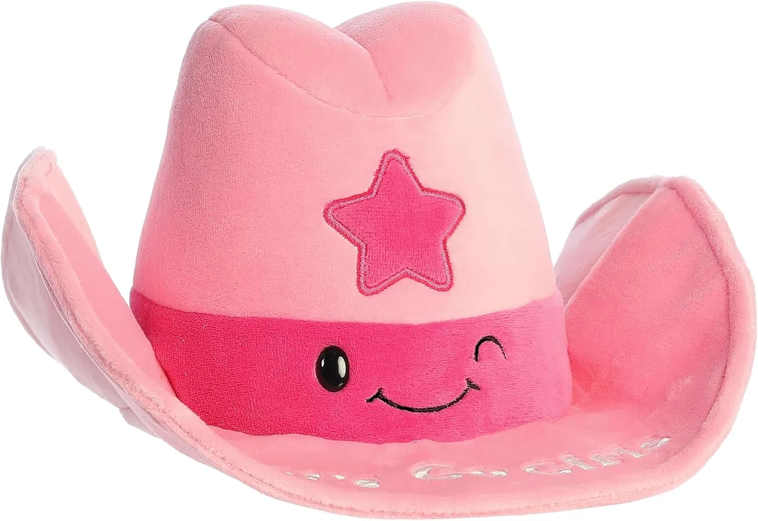 Aurora® Witty JUST Sayin'™ Let's Go Girls Cowgirl Hat™ Stuffed Animal - Expressive Characters for Decorative Charm - Quirky Birthday Gifts for Kids and Adults - Pink 11 Inches