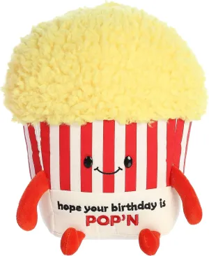 Aurora® Witty JUST Sayin'™ Poppin' Birthday™ Stuffed Animal - Expressive Characters - Quirky Gift Ideas - Yellow 9.5 Inches