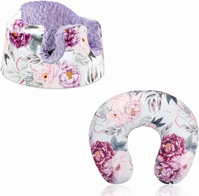 Baby Seat Cover Compatible with Bumbo Seat, Soft Comfortable Seat Cover for Baby Girl Boy, Baby Nursing Pillow Cover, Removeable Breastfeeding Pillow Slipcover, Purplre