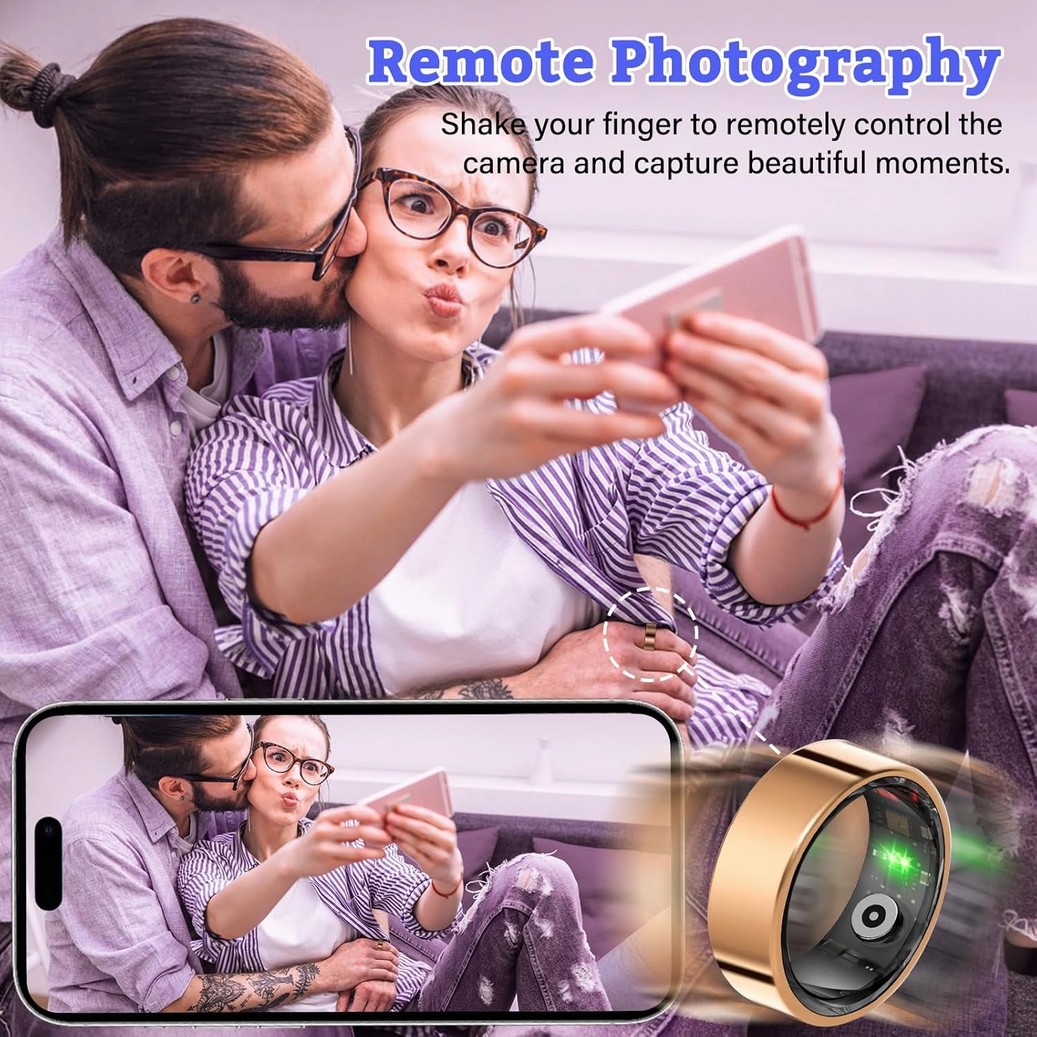 BANGALORE Smart Fitness Ring for Men & Women – Activity & Wellness Tracker with Heart Rate, Sleep, and Blood Oxygen Monitoring, Motion Tracking, Waterproof Build, and No Subscription Required (7#)