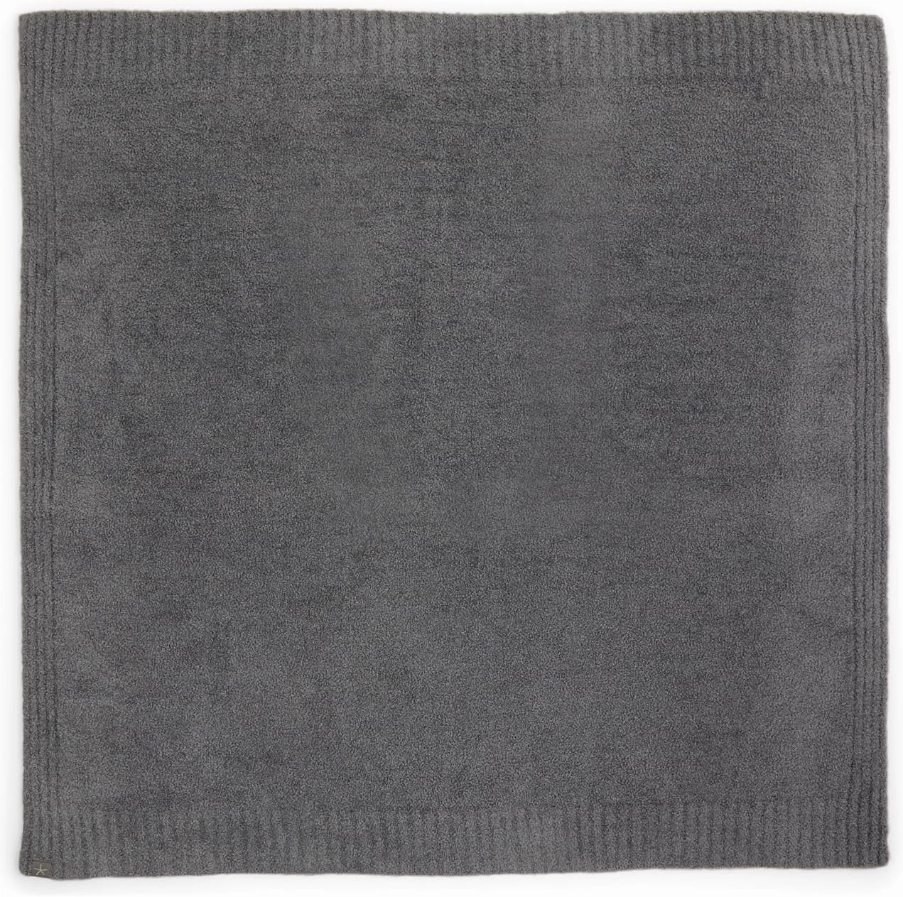 Barefoot Dreams CozyChic Lite Baby Receiving Blanket, Coal, 30"x30"