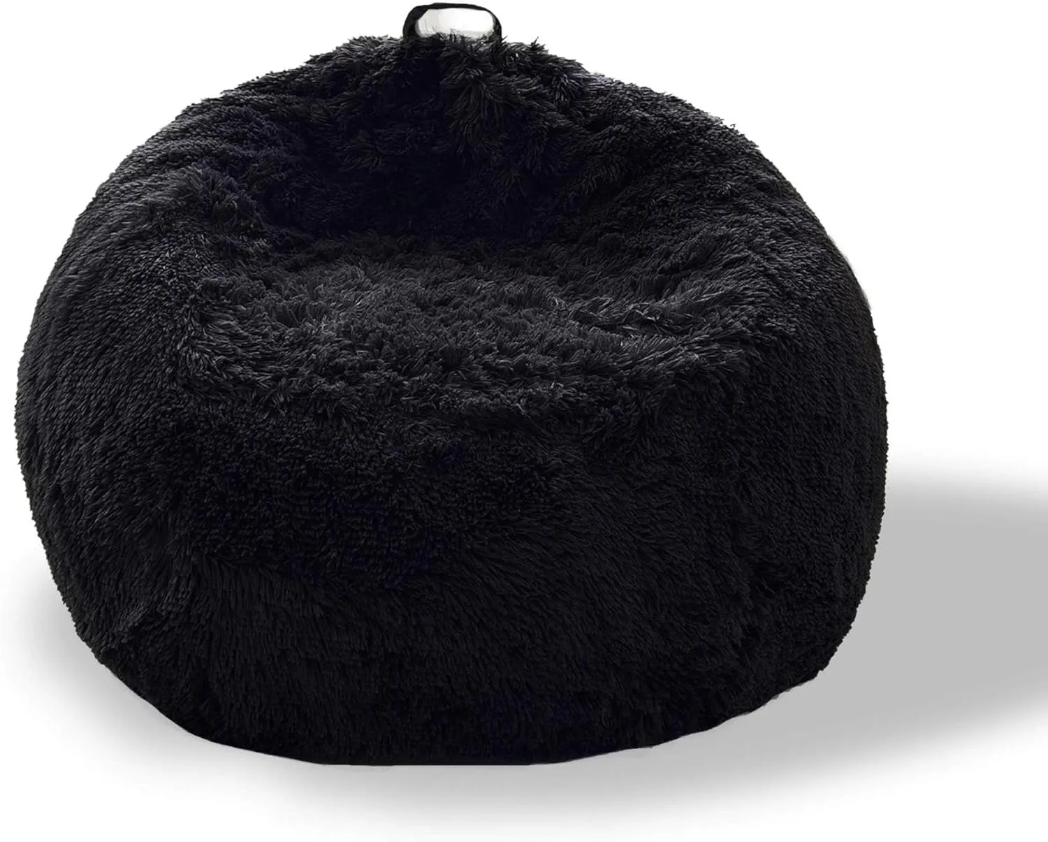 BCU Bean Bag Chair Cover Ultra Soft Fluffy Faux Fur Beanbag Cover Plush Living Room Chairs Cover for Adults and Kids, Black