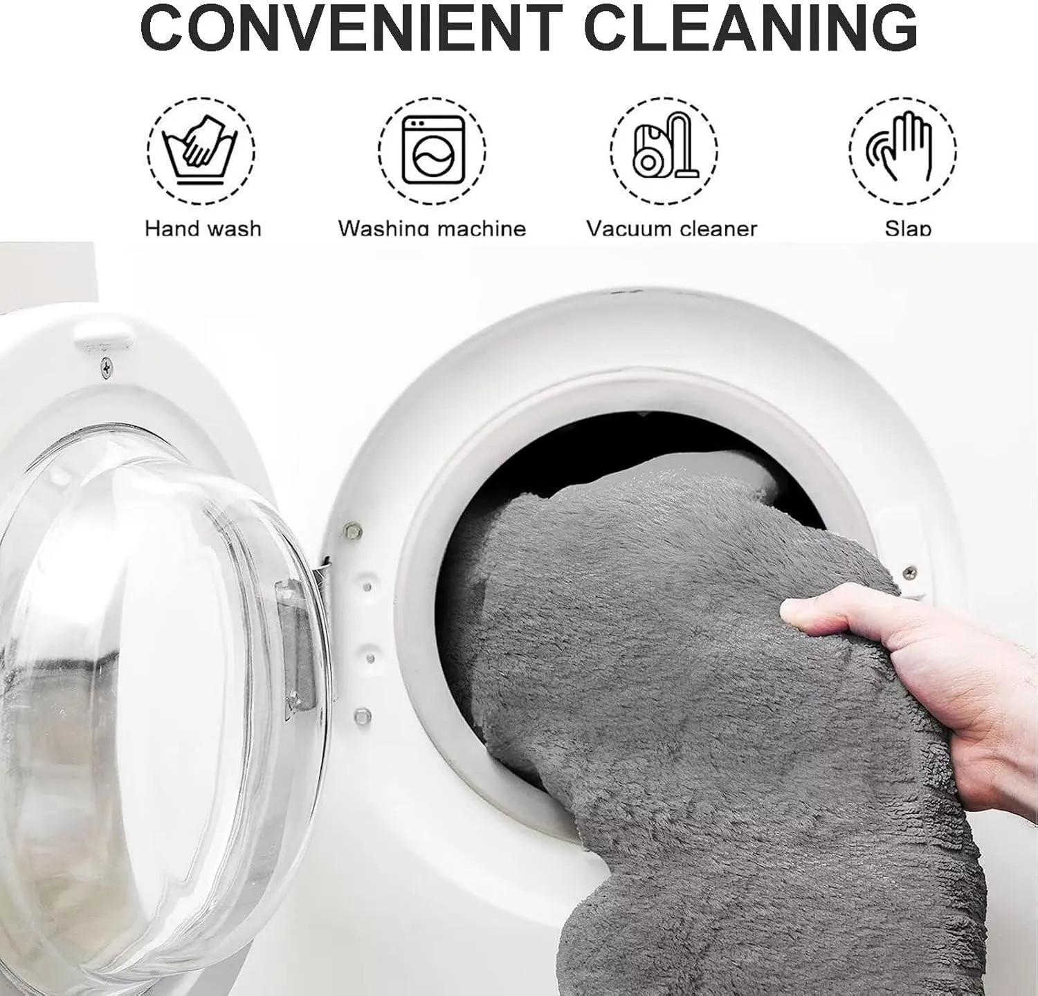 Bean Bag Chair for Adults Kids No Filling Comfy Giant Living Room Chairs Gaint Bean Bag for Stuffed Animal Storage, 6FT, Grey