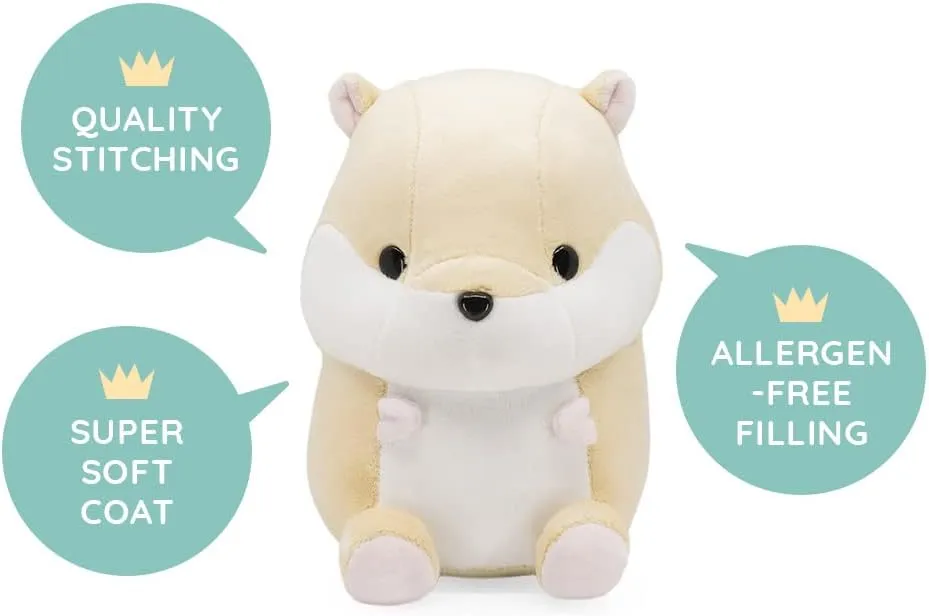 Bellzi Hamster Cute Stuffed Animal Plush Toy - Adorable Soft Brown Hamster Toy Plushies and Gifts - Perfect Present for Kids, Babies, Toddlers - Hami