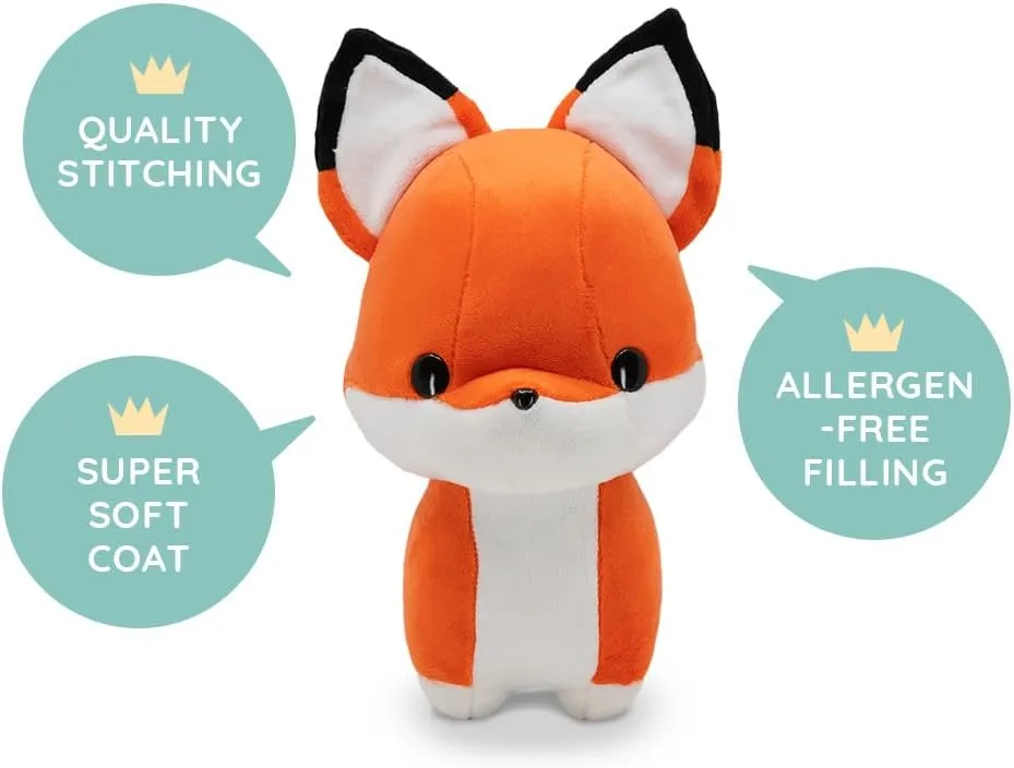 Bellzi Orange Fox Cute Stuffed Animal Plush Toy - Adorable Soft Fox Toy Plushies and Gifts - Perfect Present for Kids, Babies, Toddlers - Pouncing Foxxi