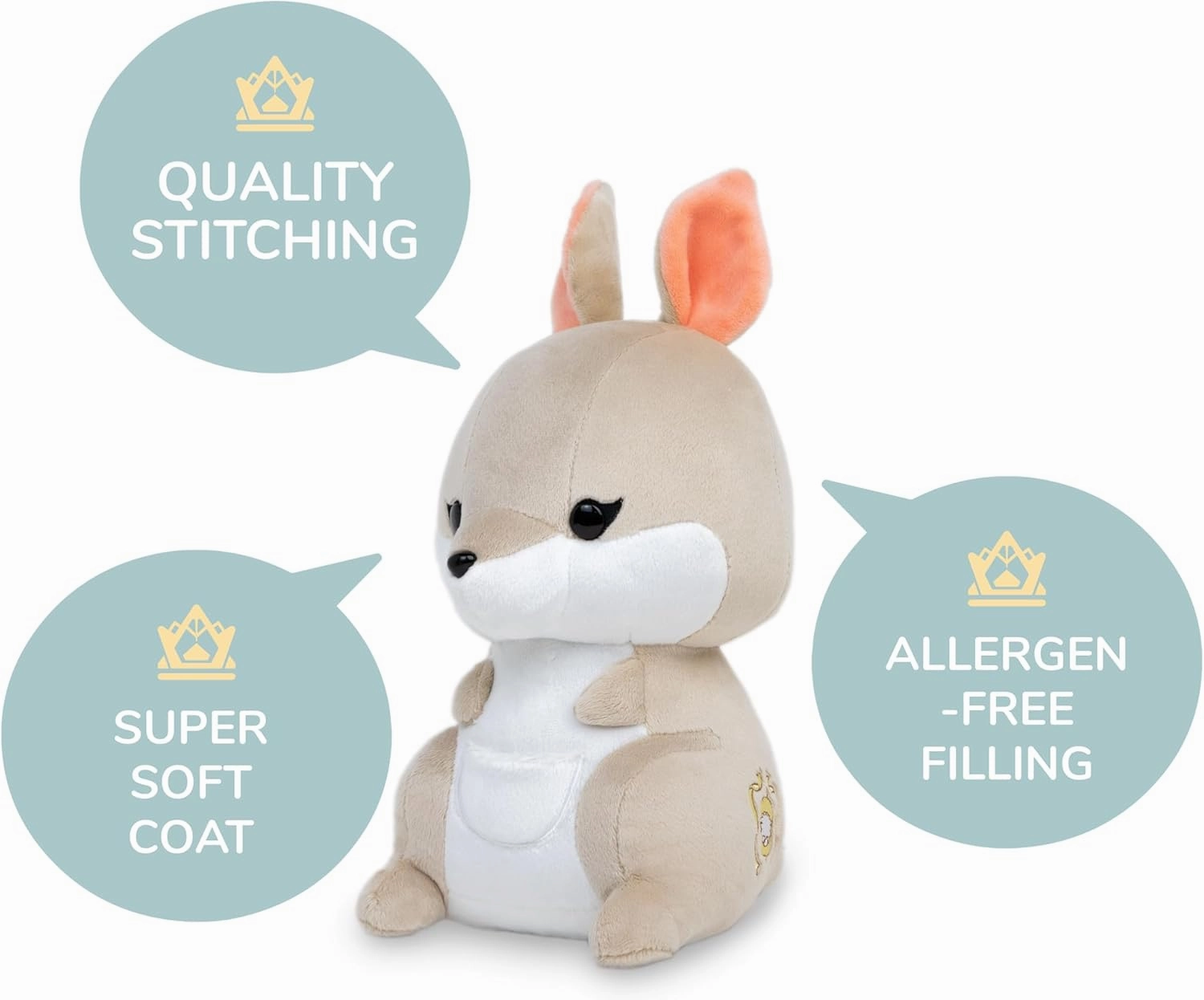 Bellzi Brown Kangaroo Stuffed Animal Plush Toy - Adorable Soft Kangaroo Toy Plushies and Gifts - Perfect Present for Kids, Babies, Toddlers - Kangi…