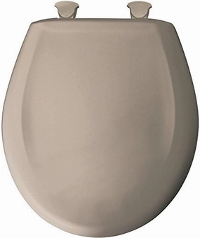 Bemis 200SLOWT 068 Slow Close Sta-Tite Round Closed Front Toilet Seat, Fawn Beige by Clauss