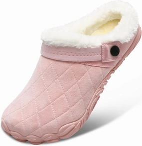 Besroad Womens Mens Furry Slides House Slippers Fuzzy Fluffy Bedroom Cozy Memory Foam Slippers Clogs