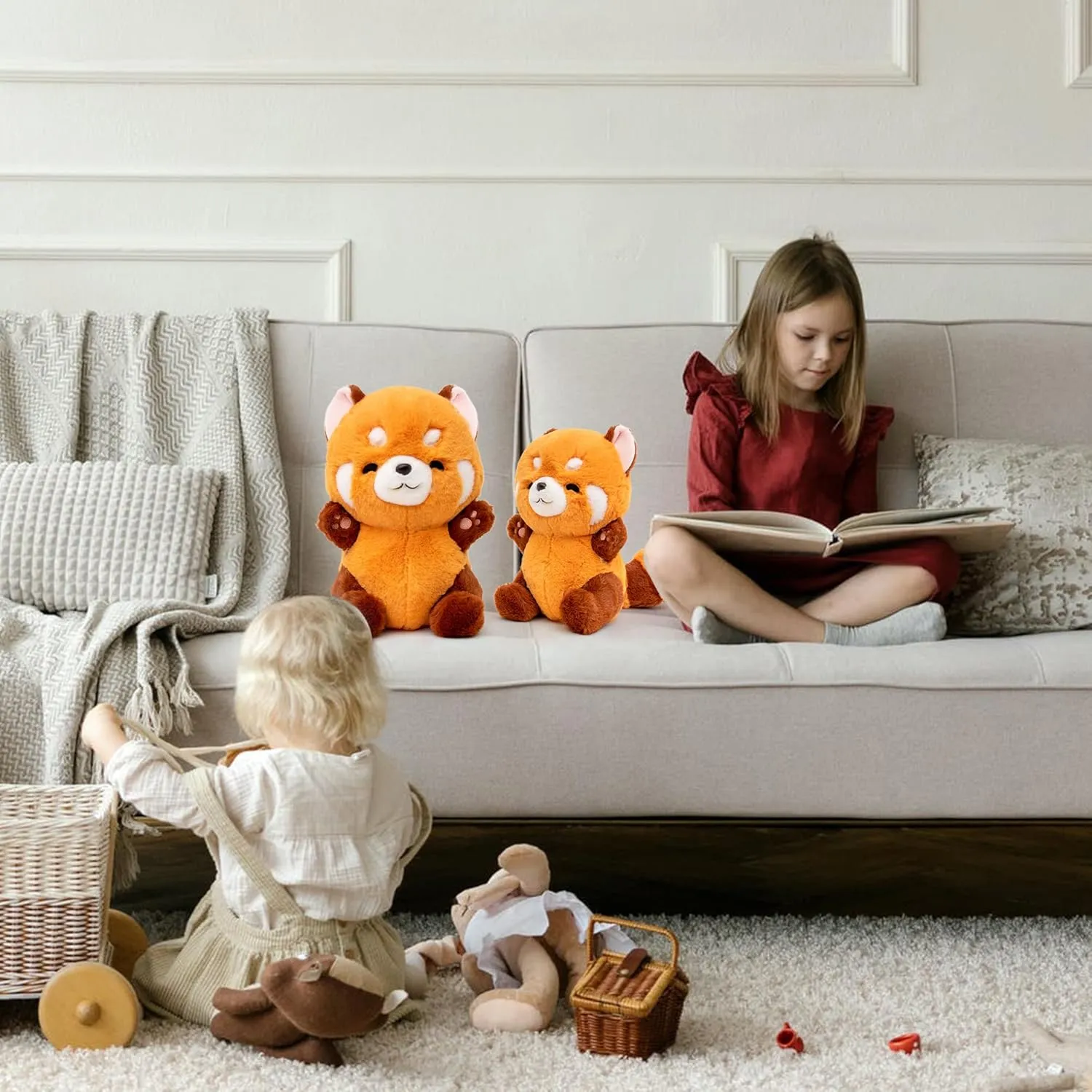 Big Red Panda Plush Cute Plushies Panda Stuffed Animal Kawaii Plushies Toy Gift for Kids Girlfriend Birthday Panda Plush